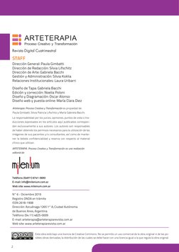 2
N° 6 - Diciembre 2019
Registro DNDA en trámite
ISSN 2618-1908
Dirección: Azcuénaga 1265 1° A, Ciudad Autónoma 
de Buenos Ai