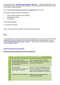 Electrical Load Estimation Guide | PDF | Electrical Substation ...