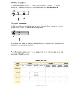 Primera inversión 
En primera inversión usamos 6 y 3. Pero generalmente se simplifica y se usa el 6 
solamente. Por esta razó