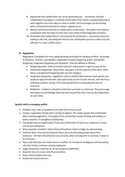 8.
Appreciate that collaboration can occult spontaneously -   sometimes, the best 
collaboration may begin in a hallway conve