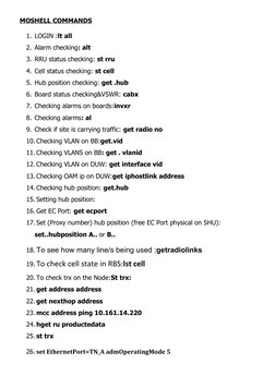 Ericsson Moshell Command Guide | PDF