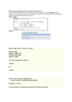 SAP ABAP String Offset Techniques | PDF | String (Computer Science ...