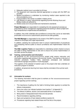 Summer Heat Stress Management Plan | PDF | Hyperthermia | Dehydration