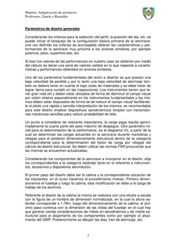 Materia: Anteproyecto de aeronaves                             
Profesores: Zanón y Basualdo 
 
 
3 
Parámetros de diseño gen