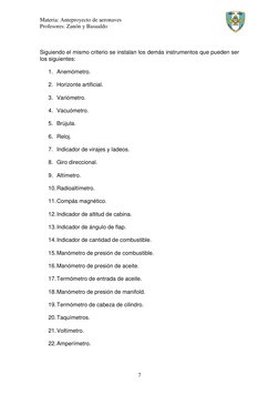 Materia: Anteproyecto de aeronaves                             
Profesores: Zanón y Basualdo 
 
 
7 
 
Siguiendo el mismo cri