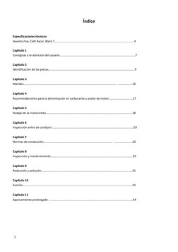 3 
 
 
Índice 
 
 
Especificaciones técnicas 
Seventy Five, Café Racer, Black 7………………………………………………………………………………………… ……..4 
 
C