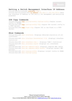 ITRoute Training & Certification 
Suite 1, Level 4, 491 Kent Street, Sydney, NSW 2000 
Phone: 02 92627088 Mobile: 0406 825
