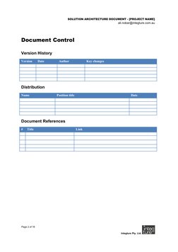 Solution Architecture Document Template | PDF
