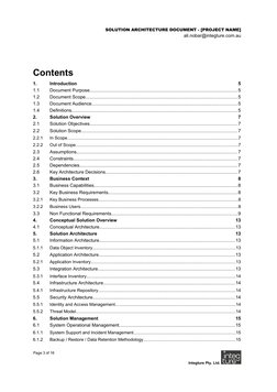Solution Architecture Document Template | PDF