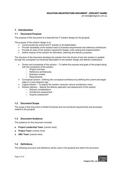 Solution Architecture Document Template | PDF