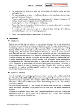 Blasting Method Statement Overview | PDF | Nature