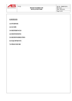 Method Statement For Installation of BMS M Tower PDF | PDF | Electrical ...