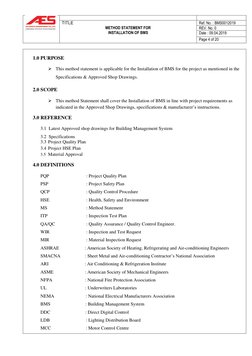 Method Statement For Installation of BMS M Tower PDF | PDF | Electrical ...