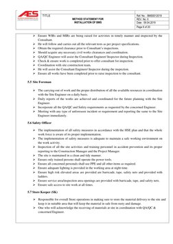 Method Statement For Installation of BMS M Tower PDF | PDF | Electrical ...