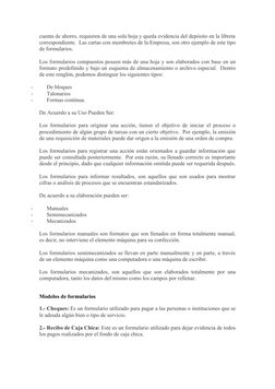 cuenta de ahorro, requieren de una sola hoja y queda evidencia del depósito en la libreta
correspondiente.  Las cartas con me
