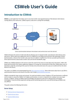 CSWeb User's Guide: Setup and Usage | PDF | Web Server | Internet & Web
