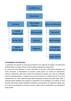 PLANEAMIENTO DE PERSONAL
La planeación del personal es el proceso de determinar las exigencias de trabajo y los medios para
s