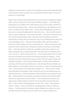 Safe Place Guided Imagery Script | PDF | Hand | Breathing