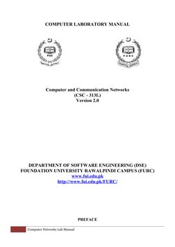 COMPUTER LABORATORY MANUAL
Computer and Communication Networks
(CSC - 313L)
Version 2.0
DEPARTMENT OF SOFTWARE ENGINEERING (D