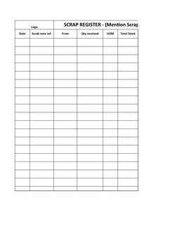 Scrap Receiver Form Scrap Register and Disposal Form | PDF | Computers