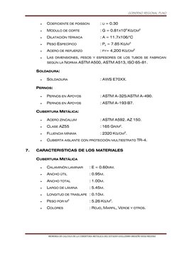 GOBIERNO REGIONAL PUNO 
 
                                           MEMORIA DE CALCULO DE LA CUBERTURA METALICA DEL ESTADIO