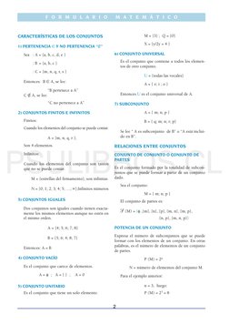 CARACTERÍSTICAS DE LOS CONJUNTOS
1) PERTENENCIA ∈Y NO PERTENENCIA “∉”
Sea
: A = {a, b, c, d, e }
: B = {a, b, c }
: C = {m, n