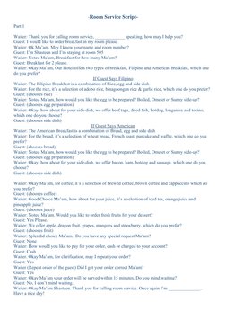 Welcoming Guests in Restaurant Script | PDF | Tableware | Waiting Staff
