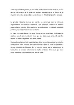 Tener capacidad de percibir, la curva del olvido, la capacidad creativa, prueba
pericial, el impacto de la edad del testigo,