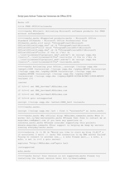 Script para Activar Todas las Versiones de Office 2016
@echo off
title FREE OF2016!&cls&echo 
===============================