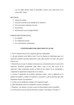 caso de algún alumno elegir el pronombre correcto, pero equivocarse en la 
colocación) (15mn). 
 
RECURSOS: 
 Aparato de son