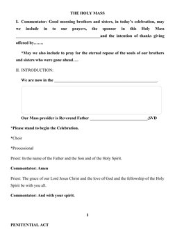 Full English Catholic Mass Script | PDF | God The Father | Glory (Religion)