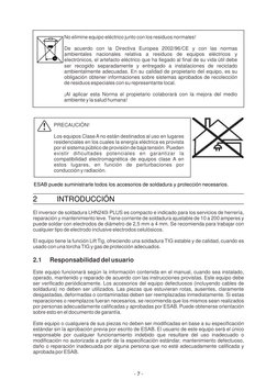 - 7 -
2
INTRODUCCIÓN
El inversor de soldadura LHN240i PLUS es compacto e indicado para los servicios de herrería, 
reparación