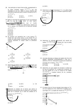 38.  Una particular se lanza hacia arriba, paralelamente a
un  plano  inclinado  rugoso  (
c
0,5

),  con  una
velocidad  d