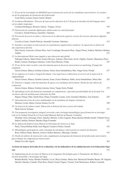 17. El uso de las actividades de MOODLE para la formación activa de los estudiantes universitarios. La inciden­
cia de los pr