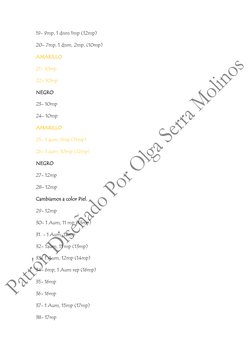 19- 9mp, 1 dism 1mp (12mp) 
20- 7mp, 1 dism, 2mp, (10mp) 
AMARILLO 
21- 10mp 
22- 10mp 
NEGRO 
23- 10mp 
24- 10mp 
AMARILLO