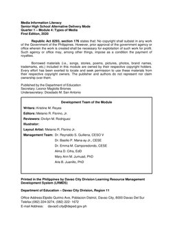 Types of Media in MIL Module 4 | PDF | Mass Media | Television