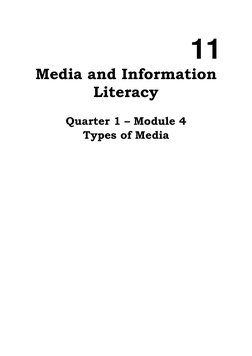 Types of Media in MIL Module 4 | PDF | Mass Media | Television