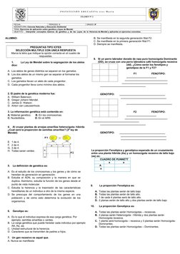 I N S T I T U C I Ó N  E D U C A T I V A  t r e s  M a r í a          
EXAMEN N° 2
FECHA: 
PERIODO: 3
GRADO: 8°