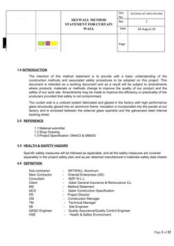Unitized Curtain Wall Installation Guide | PDF | Quality Assurance | Wall