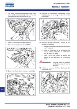 15-
MWM INTERNATIONAL Motores
Publicacion Nº 9.612.0.006.716.4 – 03/09
Manual de Taller
11.	Utilizando la herramienta demost