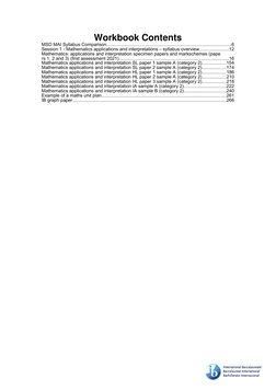 Workbook Contents
MSD MAI Syllabus Comparison............................................................................
