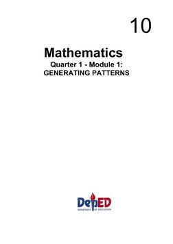 Mathematics: Quarter 1 - Module 1: Generating Patterns | PDF | Sequence ...