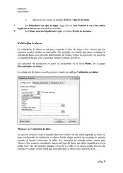 Módulo 5
Excel básico
3.
Aparecerá el cuadro de diálogo Editar regla de formato. 
4.
En Seleccionar un tipo de regla, haga cl