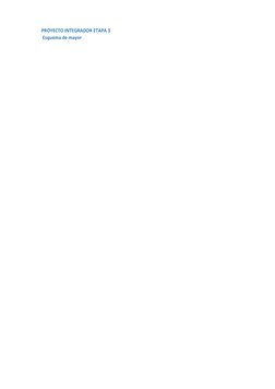 PROYECTO INTEGRADOR ETAPA 3
Esquema de mayor 
