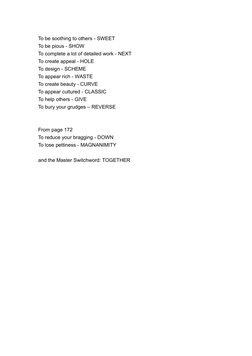 Switchwords List.pdf Switchwords for Personal Transformation | PDF | Psychology ...