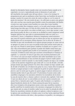 donde los discípulos hasta cuando estar con nosotros hasta cuando se le 
soportará y no acá y reprendiendo jesús al demonio e