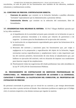 EXAMEN FINAL DE DERECHO ADMINISTRATIVO – FILIAL SAN ESTANISLAO – UNA
encubrirlos, no solo de parte de los funcionarios sino t