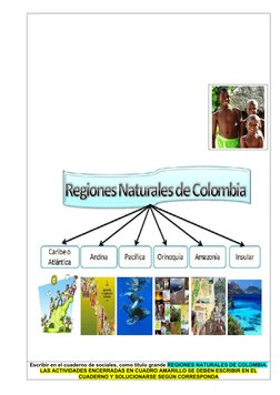 Actividades sobre Regiones Naturales de Colombia | PDF | Colombia ...