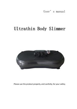 Ultrathin Body Slimmer User Manual | PDF | Switch