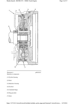 Illustration 1
g00292547
BrakeSaver components  
(1) Flywheel housing  
(2) Rotor  
(3) BrakeSaver housing  
(4) Flywheel